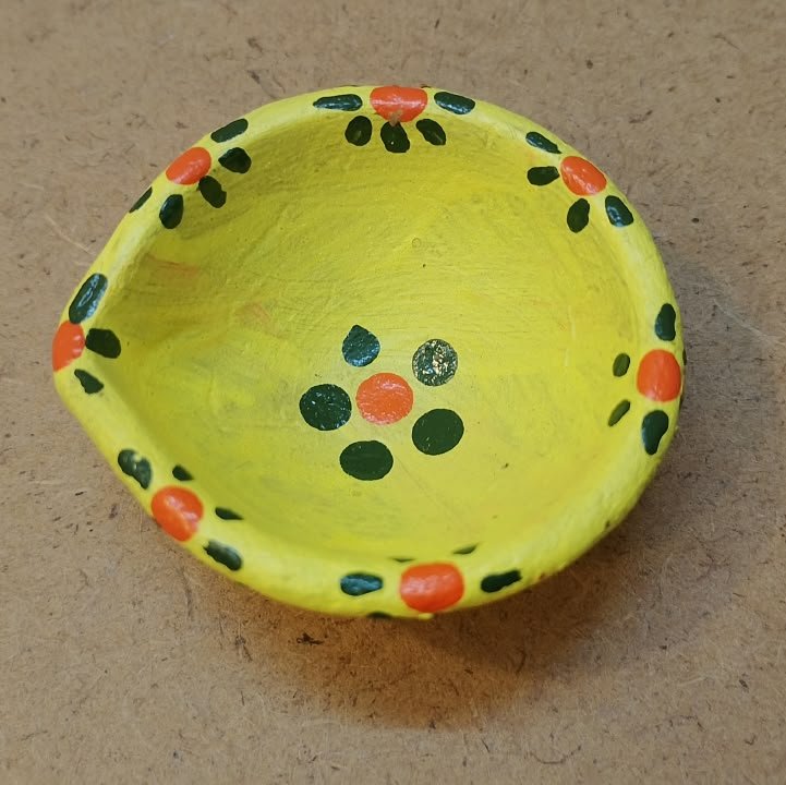 Hand Painted Terracotta Diyas for Diwali Decor (Pack of 4) thumbnail 12