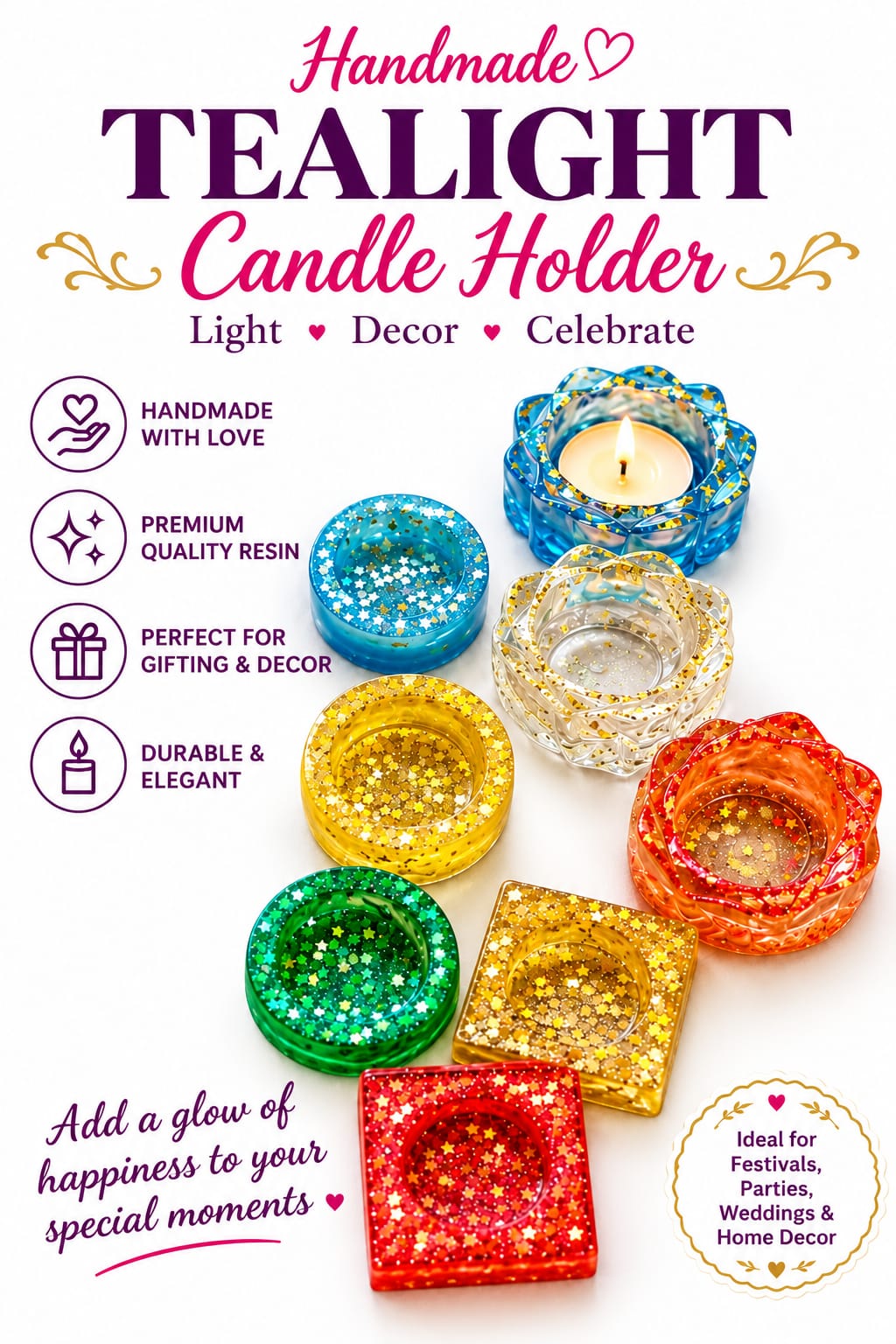 Tea light candle holder